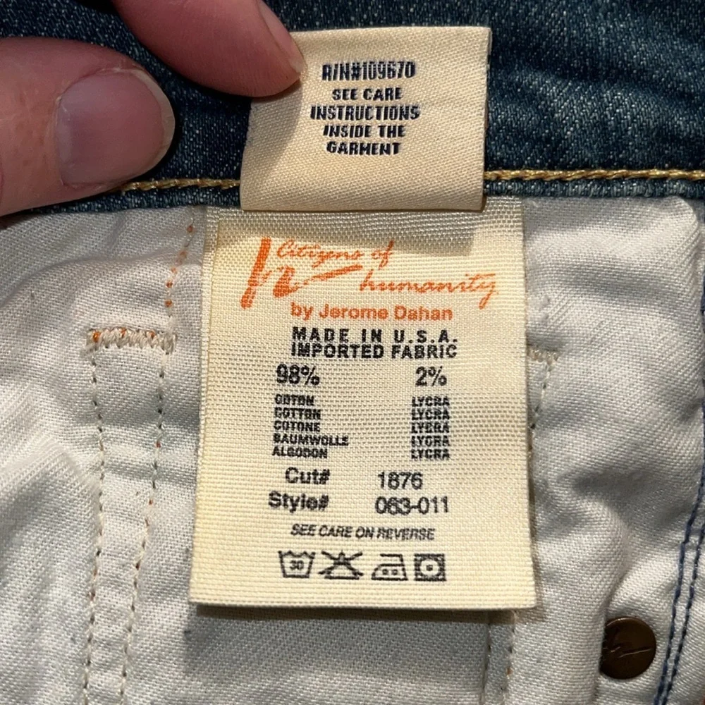 Citizens of Humanity Kelly Stretch Jeans 28 - Picture 10 of 11